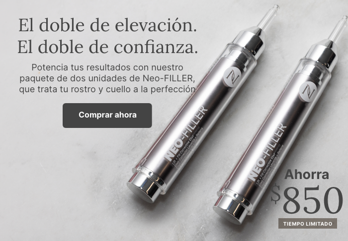 A 2-pack of Neo-FILLER tubes. Accompanying text mentions supercharging your skincare results with the Neo-FILLER 2-pack. Plus, save $51 for a limited time.
